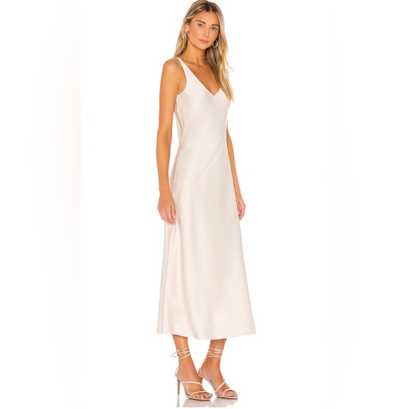 Loulou Line & Dot Cream Satin Dress - Picture 2 of 3